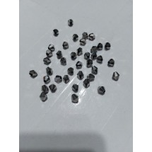 Бусины стеклянные Биконе 8 мм цв. серебро, цена за 20 шт